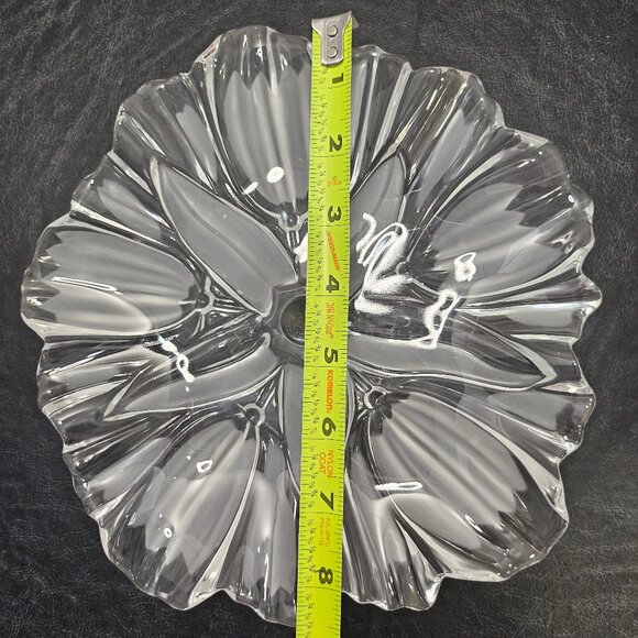 Mikasa Round Compote Tulips Satin Frosted Glass Pedestal Footed Compote - Picture 11 of 12